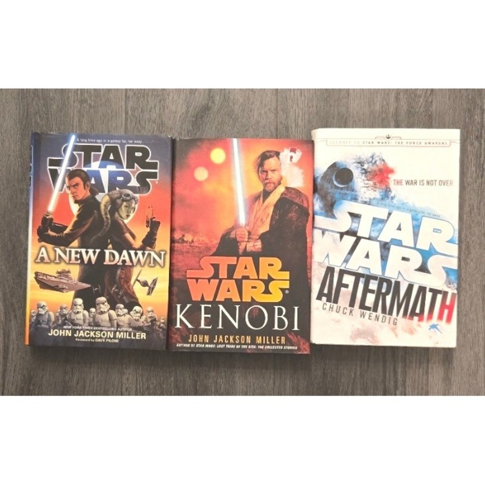 Star Wars 1st Ed Hardcover Lot: Kenobi, A New Dawn, Aftermath (1st Printing)